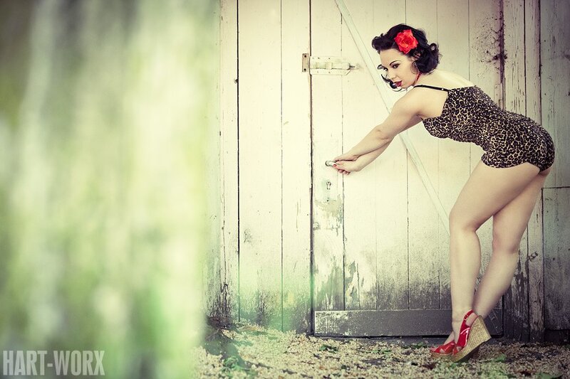 woman in leopard print outfit