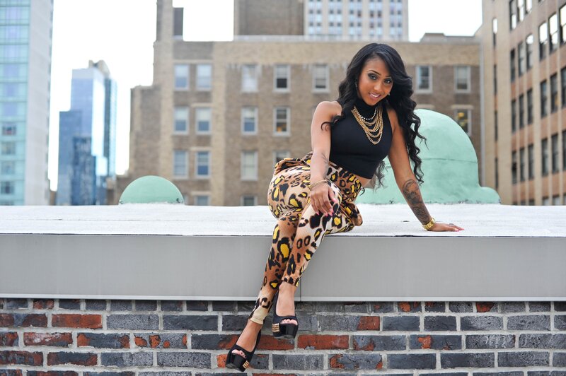 woman in leopard print pants