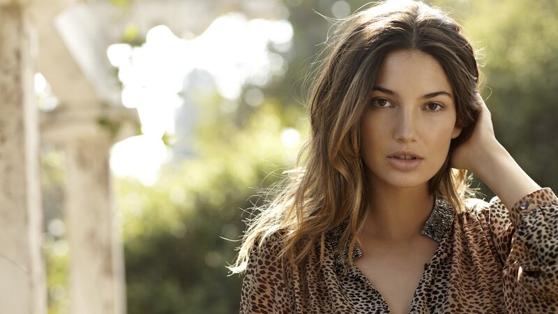 woman in leopard print shirt