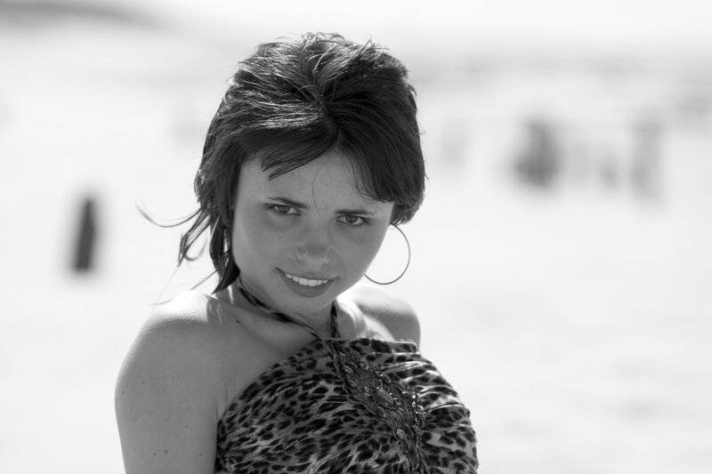 woman in leopard print top