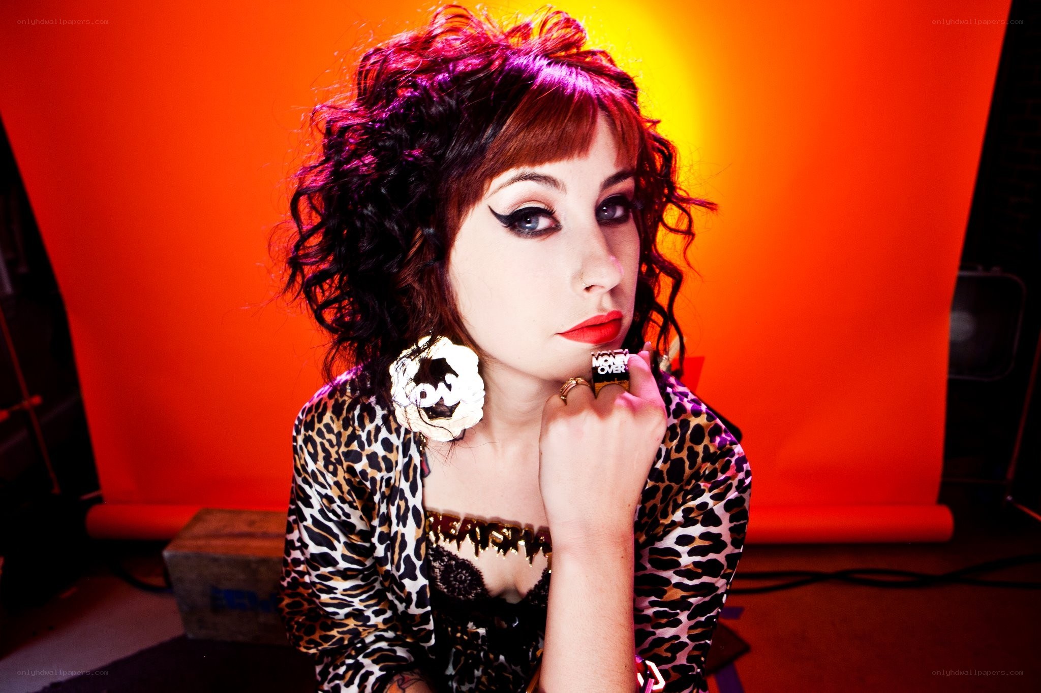 woman in leopard print