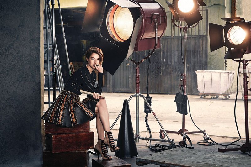 Woman in Leopard Skirt — Black, Dramatic