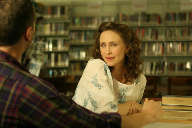 Woman in Library — White