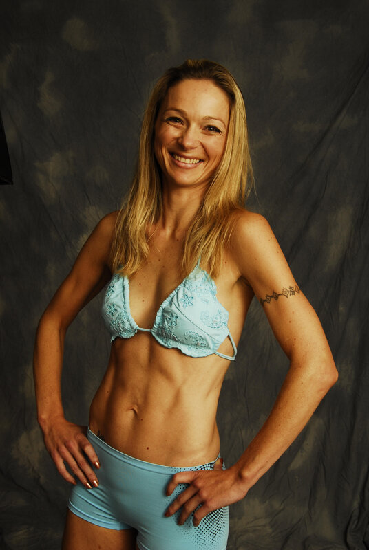 woman in light blue bikini