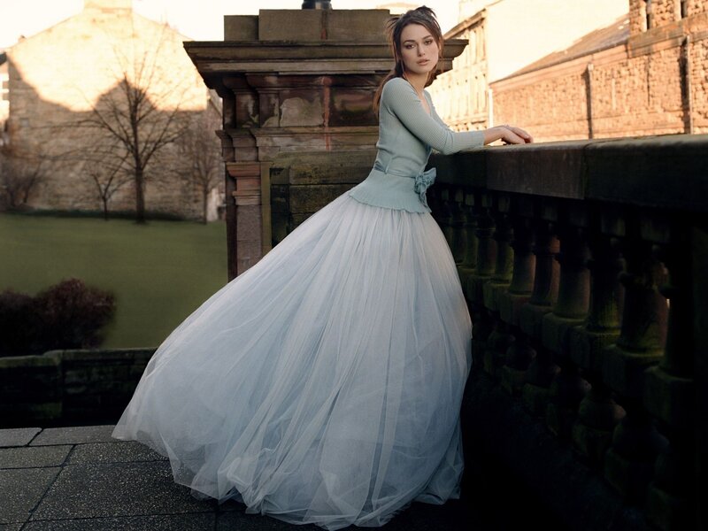 woman in light blue gown