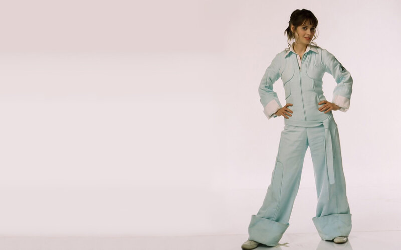 woman in light blue jumpsuit