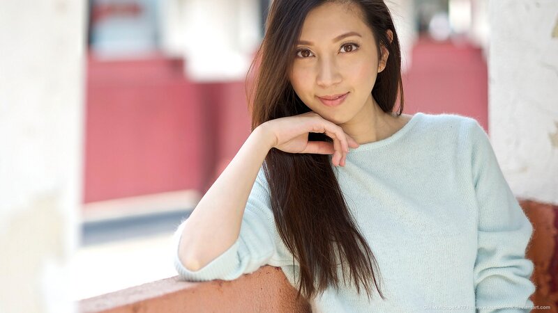 woman in light sweater