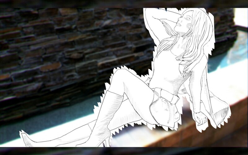 Woman in Line Art