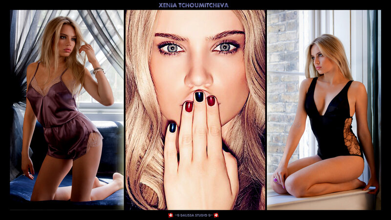 Woman in Lingerie — Black, Seductive, Photograph, Nail Polish