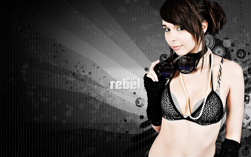 woman in lingerie with goggles