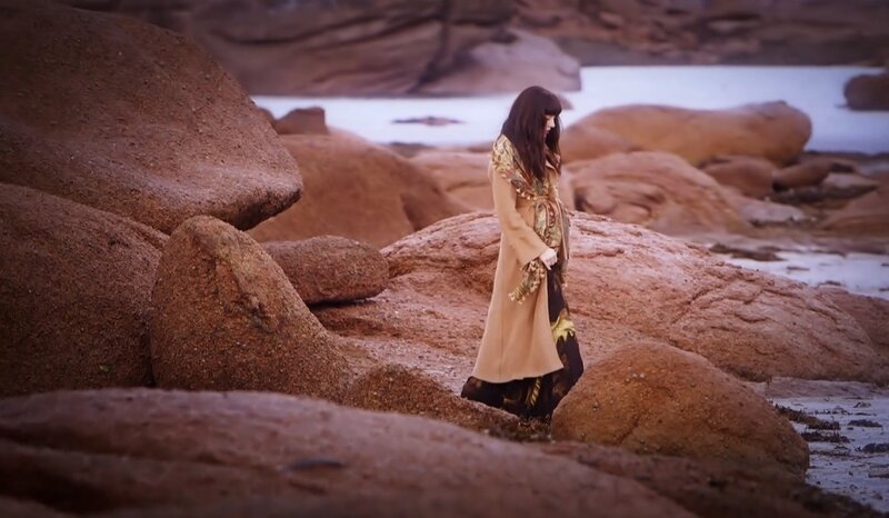 Woman in Long Coat — Brown