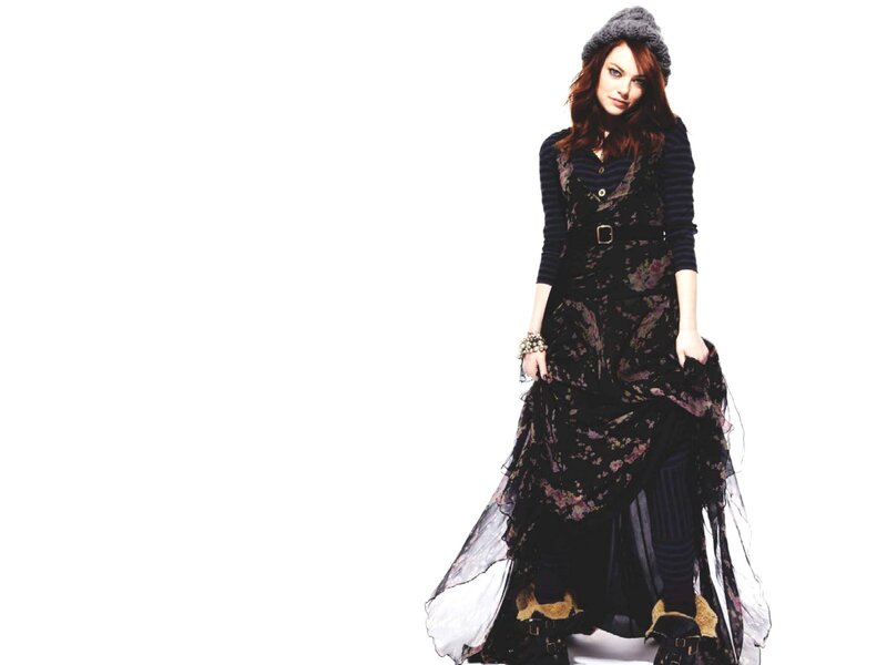 Woman in Long Dress — Black