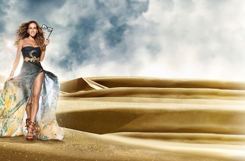 Woman in Long Dress — Gold, Dramatic