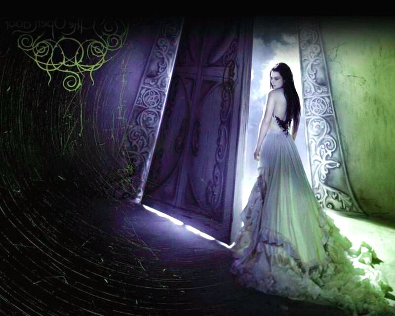 Woman in Long Dress — Purple, Dramatic, Night