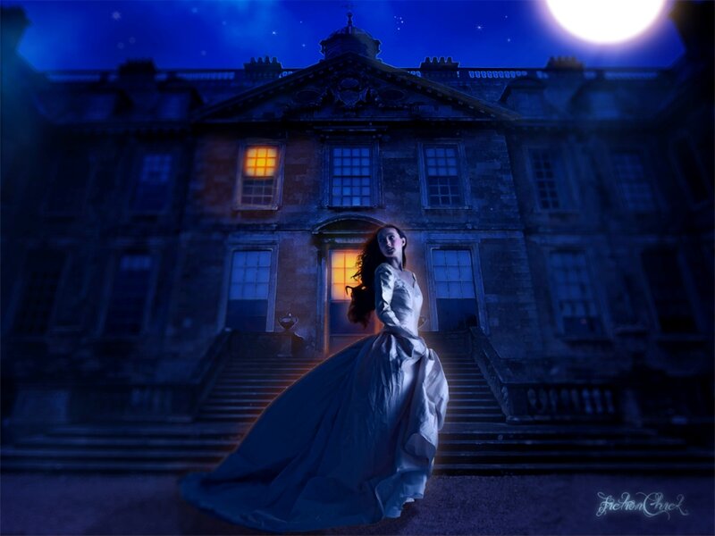 Woman in Long Gown — Blue