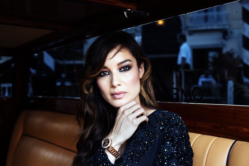 woman in luxury car interior