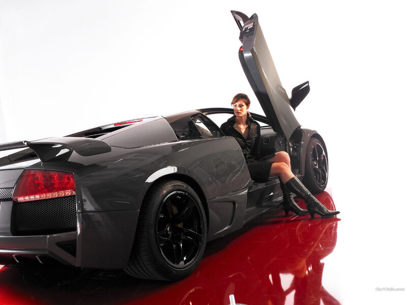 woman in luxury car