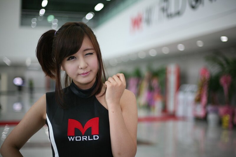 Woman in M World uniform