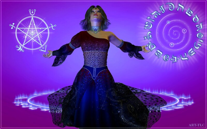 Woman in Magical Dress