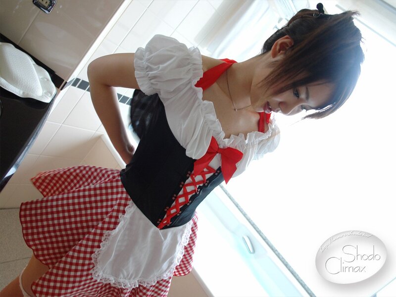 woman in maid costume