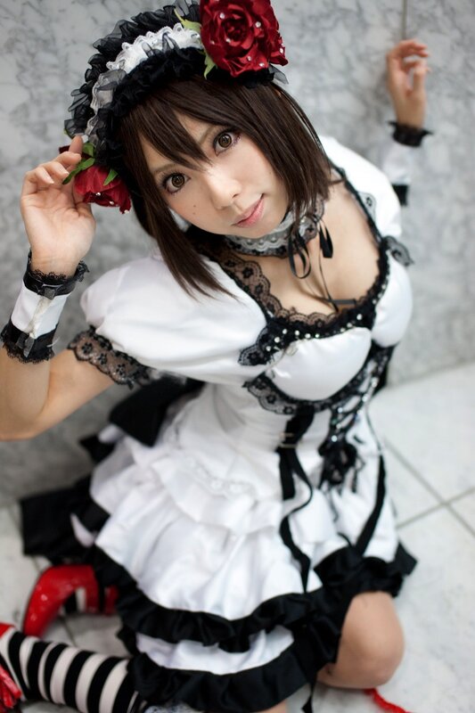 woman in maid costume