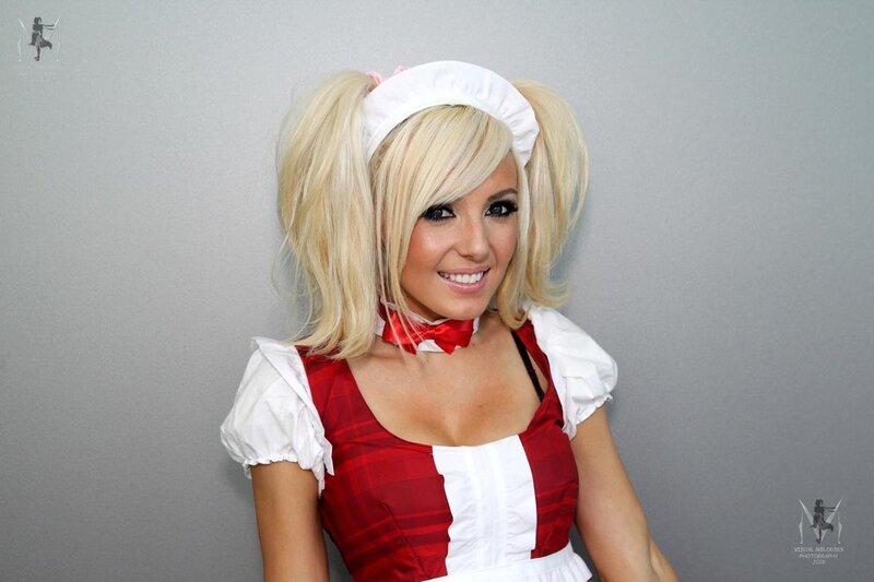 woman in maid costume