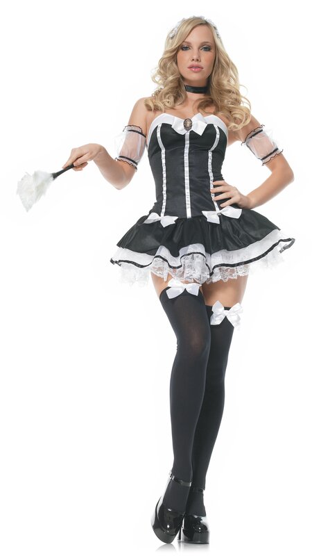 woman in maid costume