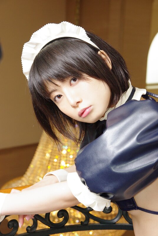 woman in maid costume