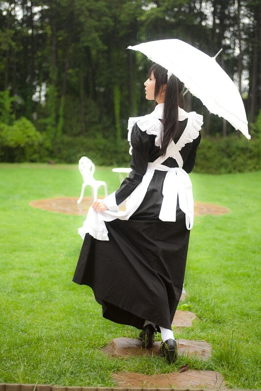Woman in Maid Costume — Black, Serene