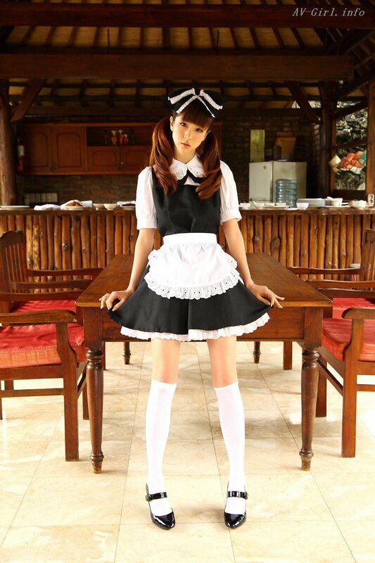 woman in maid outfit