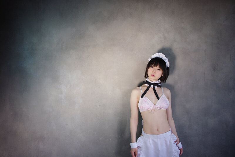 woman in maid outfit