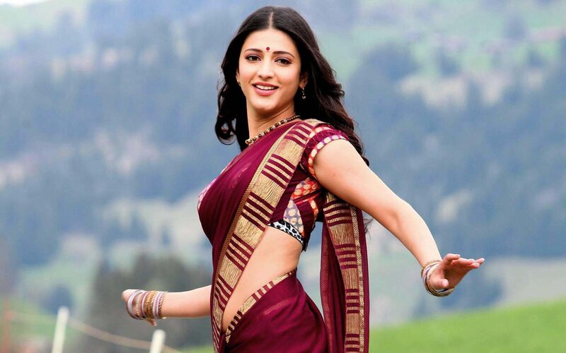 Woman in Maroon Sari