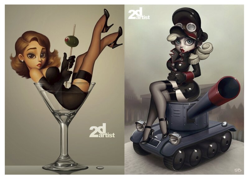 Woman in Martini Glass — Gray