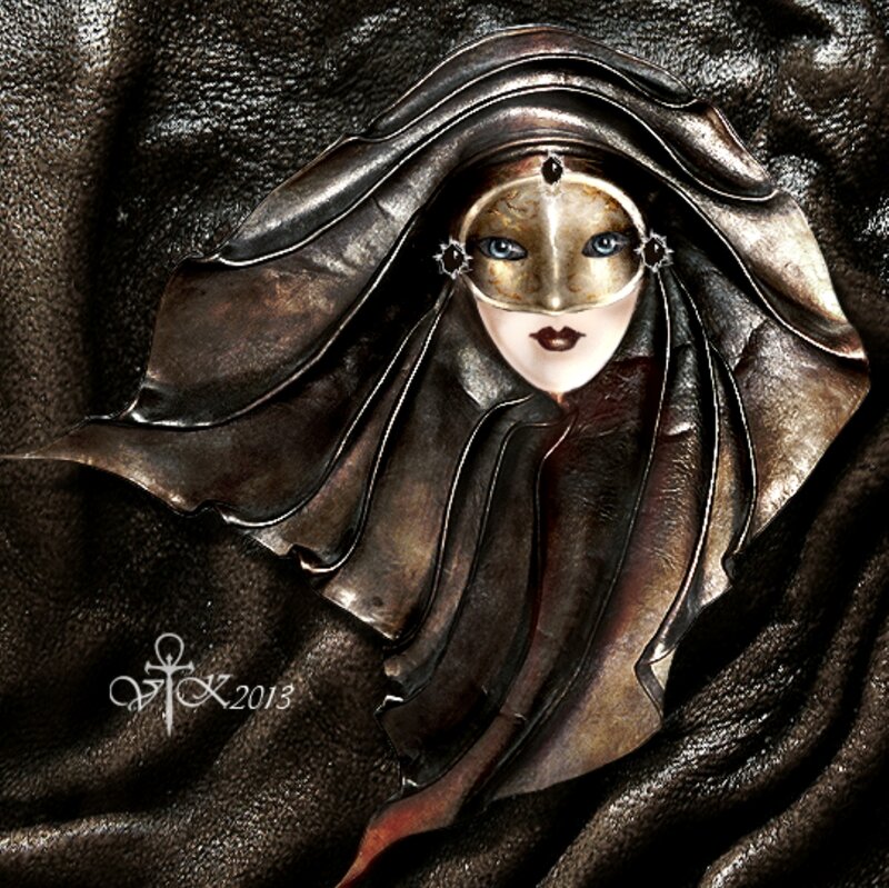 Woman in Mask and Hood
