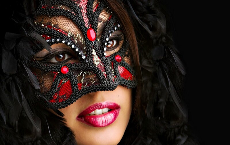 Woman in Mask — Black