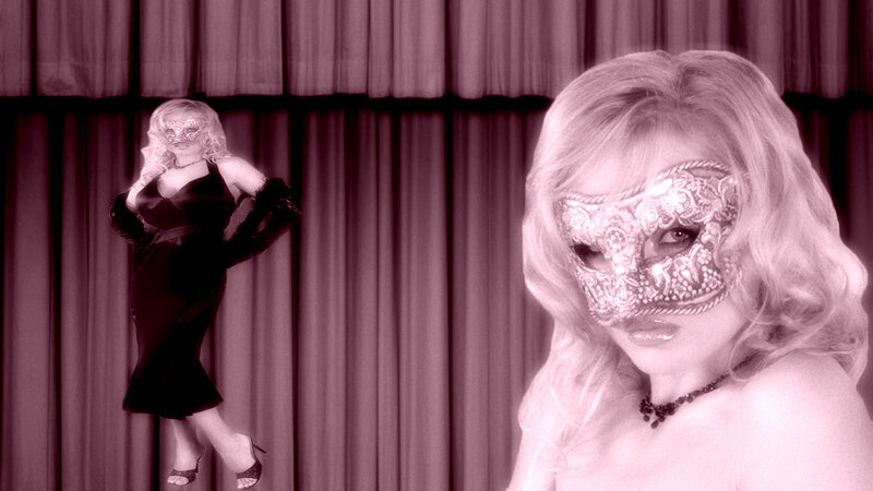 woman in mask on stage