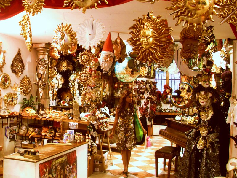 Woman in Mask Shop