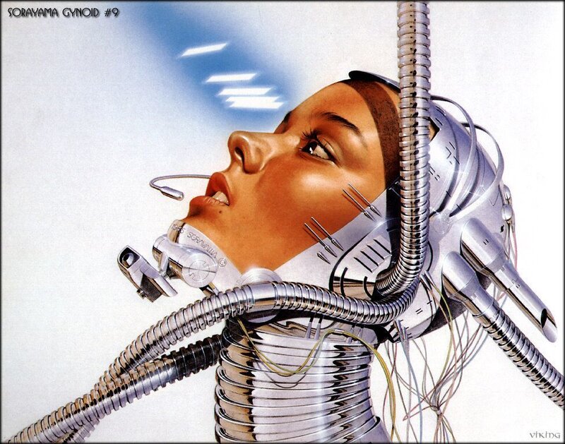 Woman in Mechanical Device