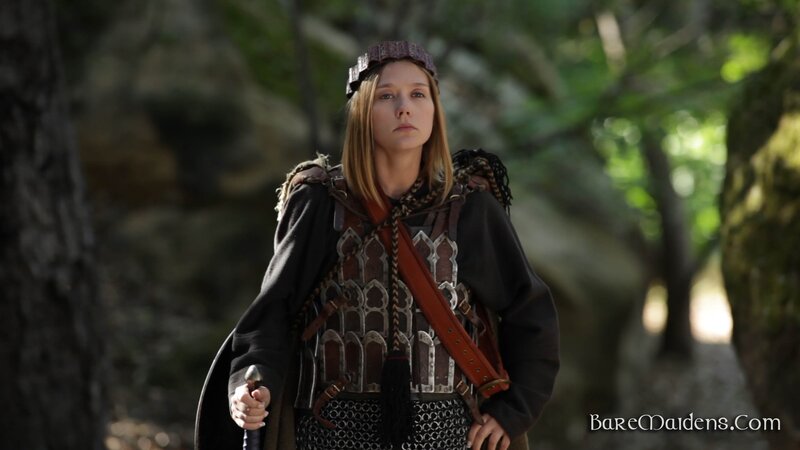 woman in medieval armor