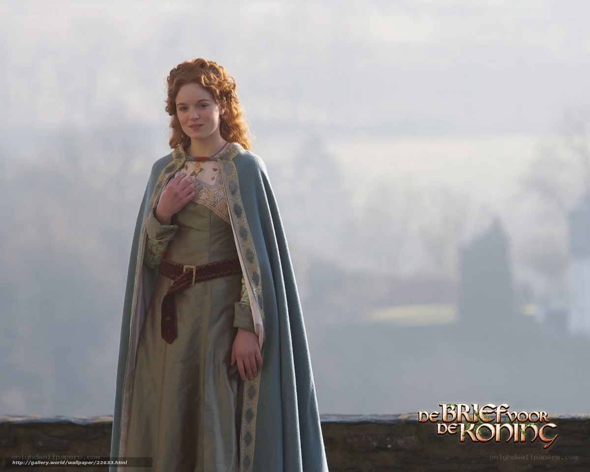 Woman in medieval cloak