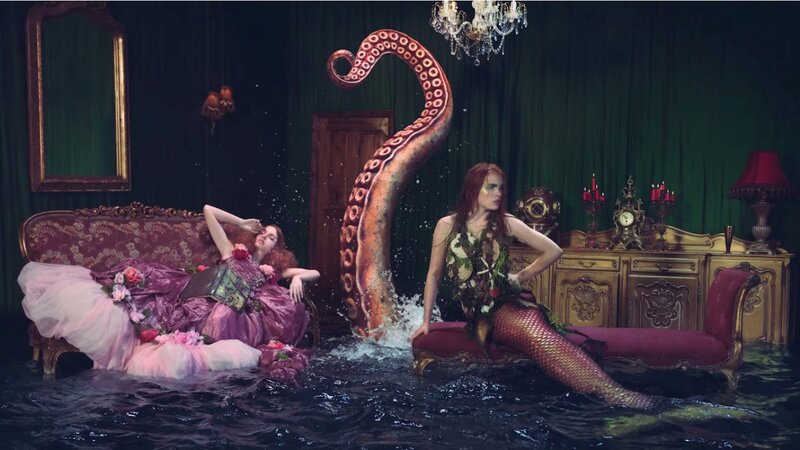 Woman in Mermaid Tail — Green