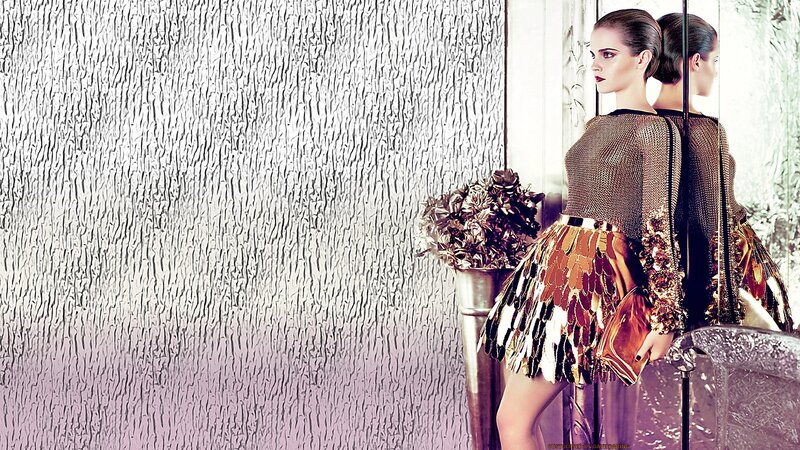 woman in metallic dress