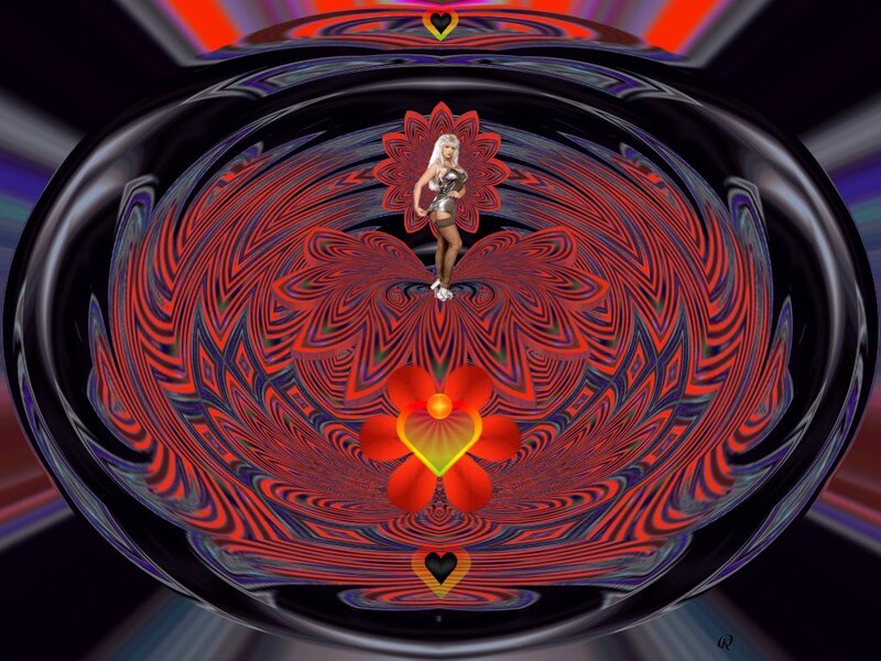 Woman in Metallic Outfit — Red, Hypnotic