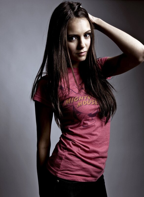 woman in Mighty Mouse t-shirt
