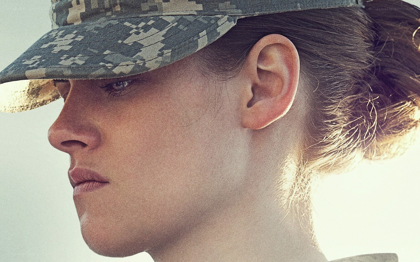 woman in military cap