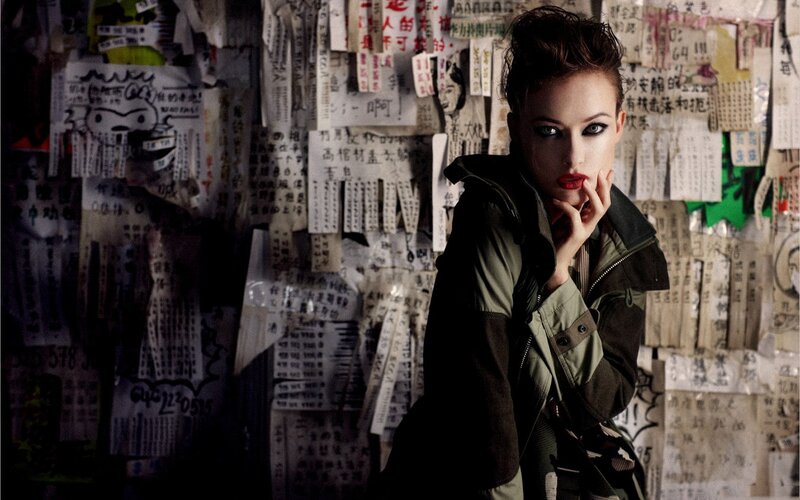woman in military jacket