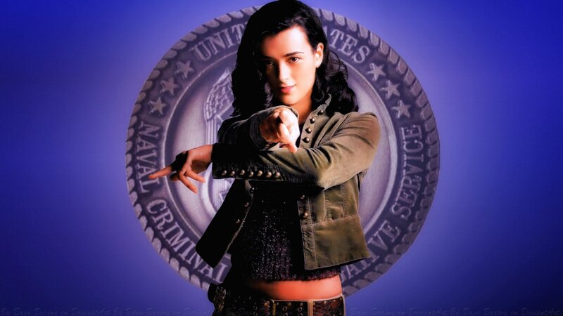 Woman in Military Jacket — Blue