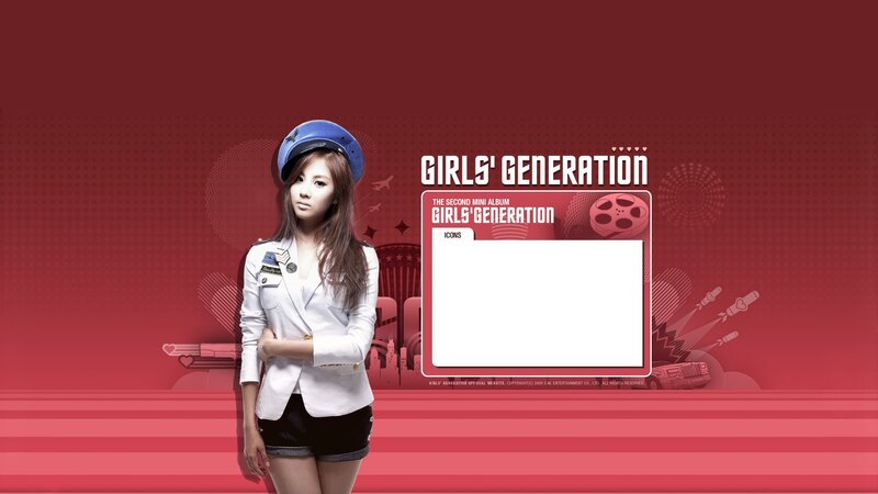 Woman in Military-style Uniform — Red