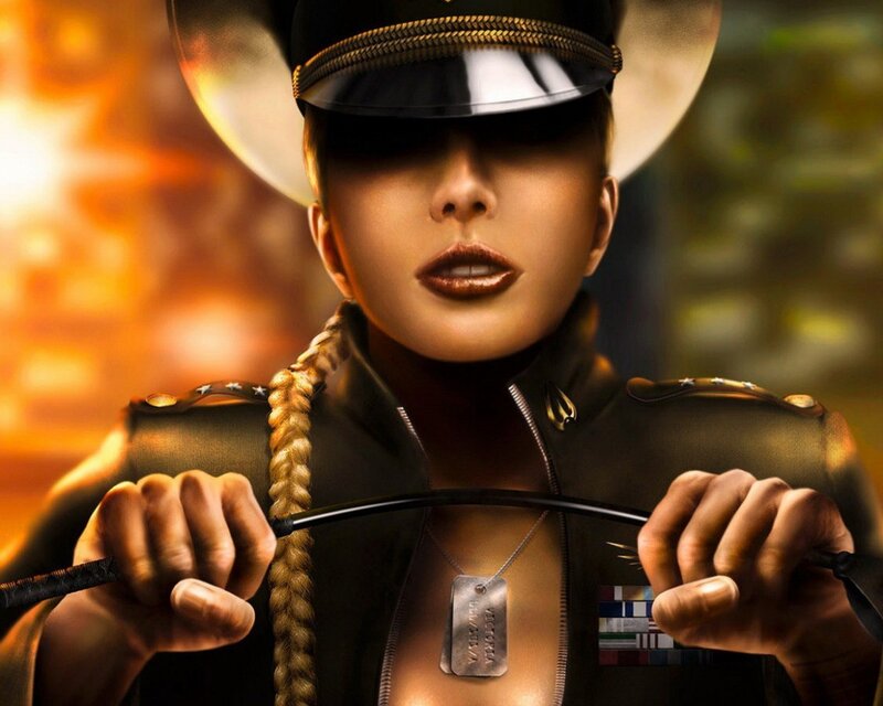 woman in military uniform