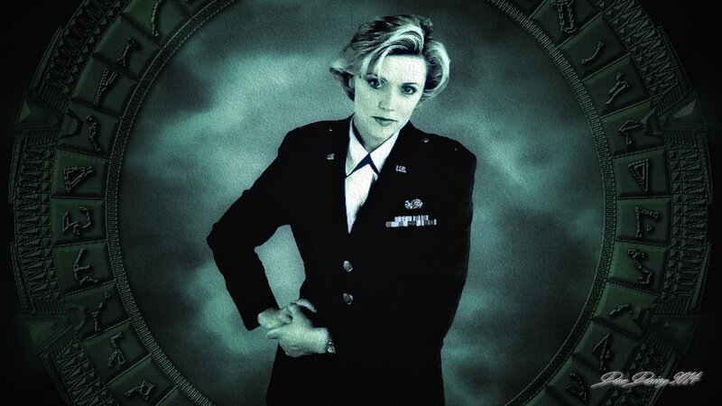 Woman in Military Uniform — Black, Dramatic, Photograph, Stargate